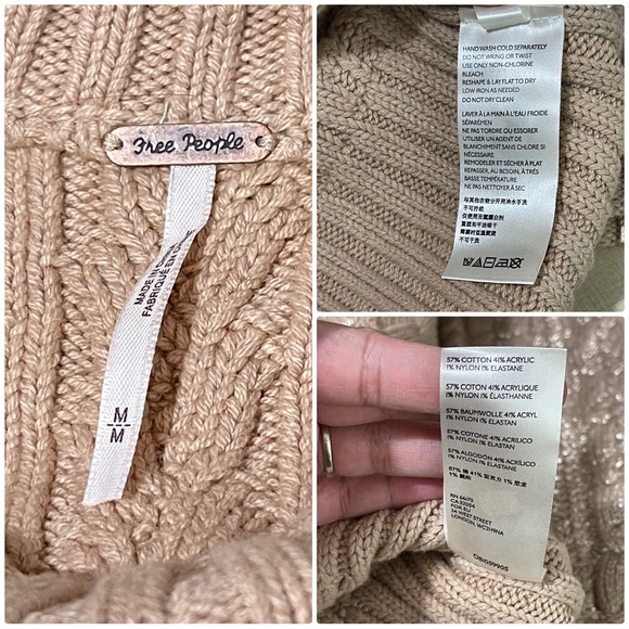 NWT Free People Womens Good As Gold Sweater Dress Size Medium - Picture 14 of 15